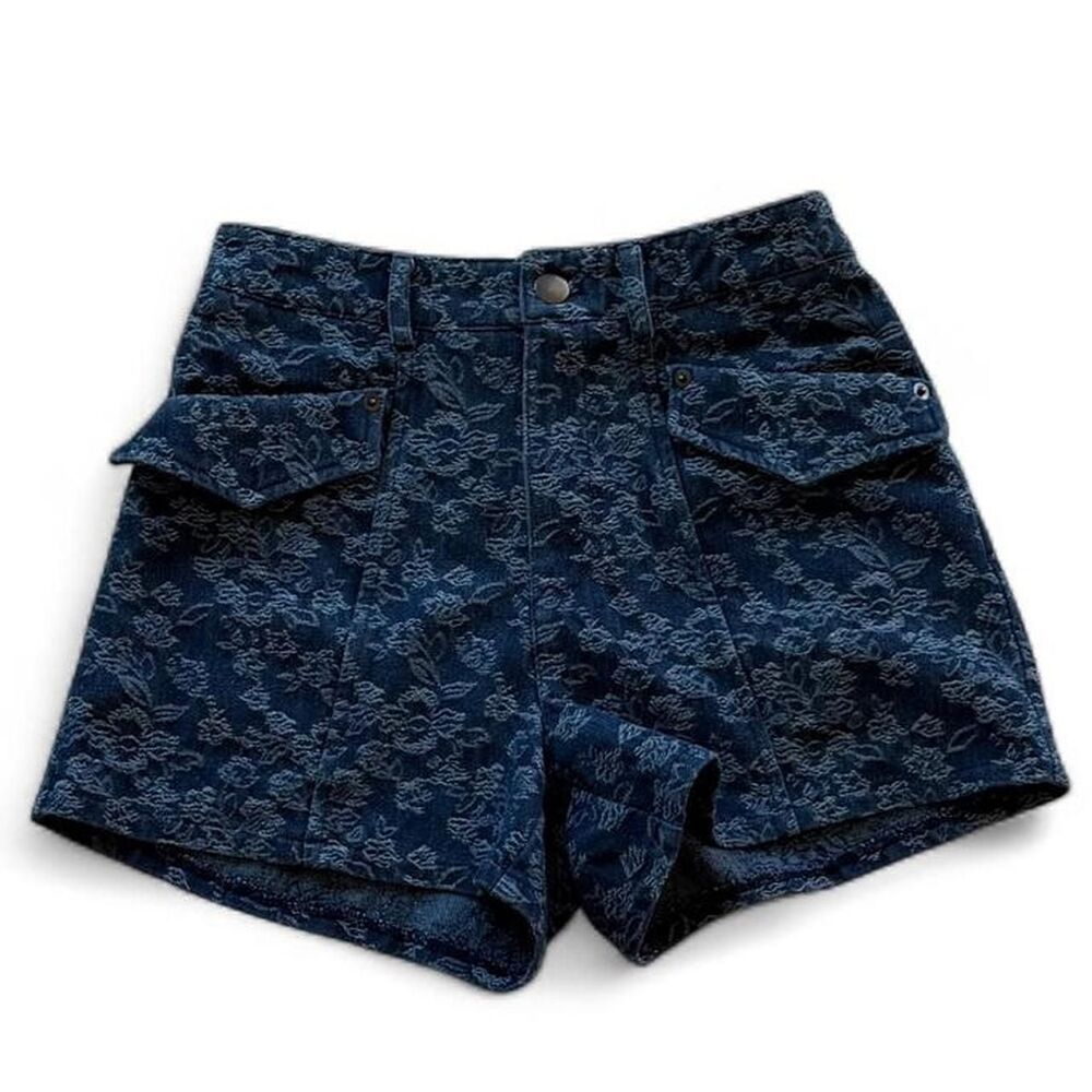 Urban Outfitters High Rise Floral Denim Shorts - Size 25